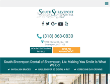 Tablet Screenshot of dentistinshreveportla.com